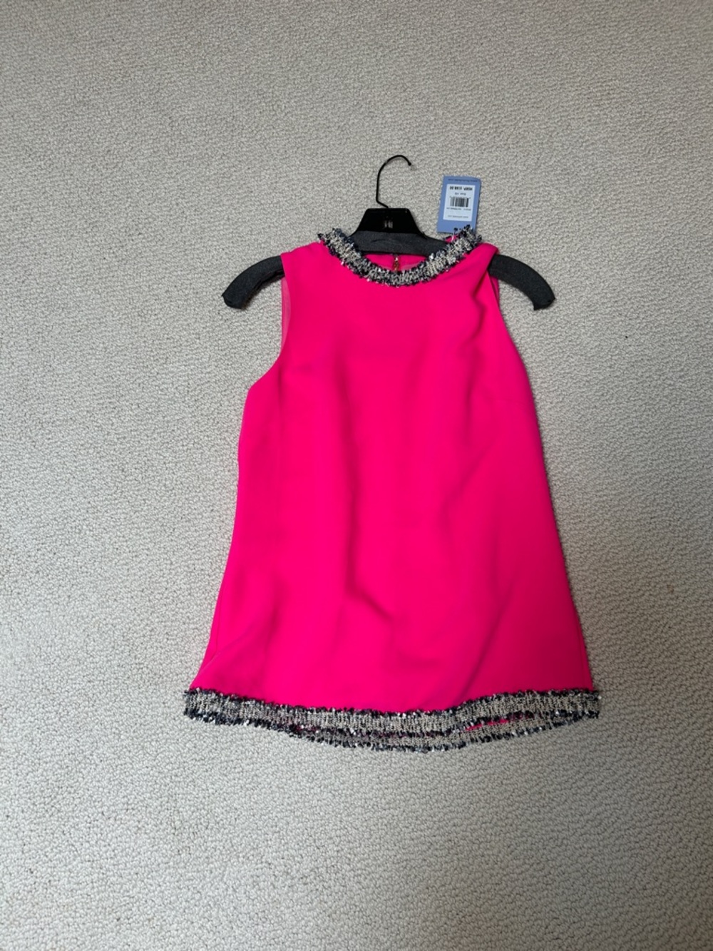 Sail to Sable Watermelon Sleeveless Top with Navy/Cream/Gold Trim - NWT
